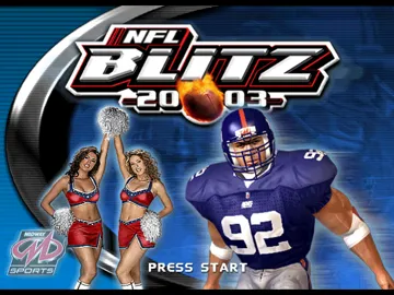 NFL Blitz 2003 screen shot title